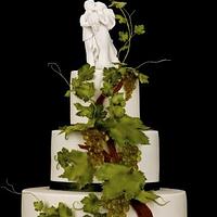 Grapes wedding cake