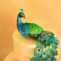 Glistening Peacock Cake