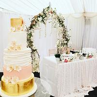 Gold leaf  Wedding cake 