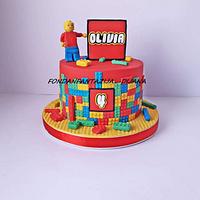 Lego themed cake