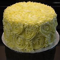 Lemon Almond Rosette Cake