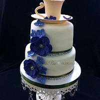 High Tea Bridal Shower Cake