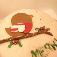 Christmas robin cake 