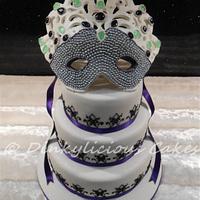venetian masquerade mask cake
