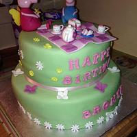 Peppa pig birthday cake