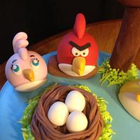 Angry Birds Themed Cake