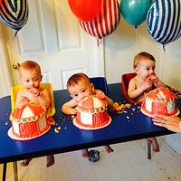 Smash Cakes for Triplets