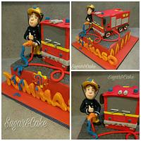 Sam il pompiere cake - Sam the fireman 