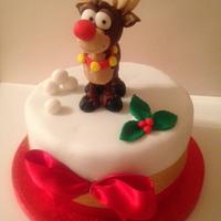 Rudolph Christmas cake