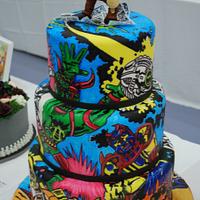 Jack Kirby coloring Book themed cake