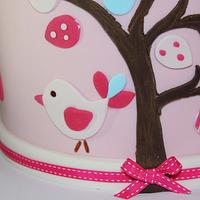Little bird 1st birthday cake
