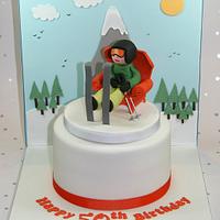 Skiiers 50th Birthday Cake