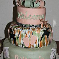Camo Themed Baby Shower Cake