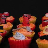 Fire themed cupcakes