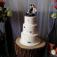 Travel Wedding cake 