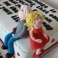 Couple Anniversary Cake