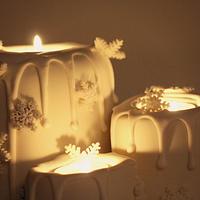 Christmas candles cake