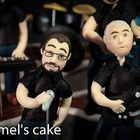 Music band cake topper
