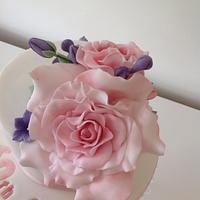 Flower 60th birthday cake
