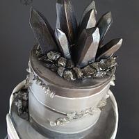 Geode wedding cake