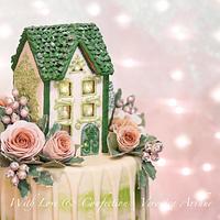 Gingerbread House Drip Cake by Veronica Arthur