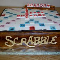 Scrabble cake