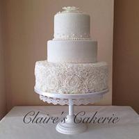 'Ruffles and Lace' Wedding Cake