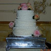 Ruffle Wedding Cake