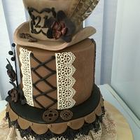 Steampunk 21st birthday cake