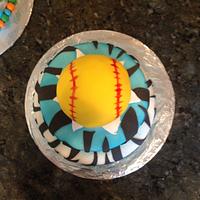 Sweet 16 Softball Cake