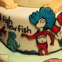 Dr. Seuss Inspired Baby Shower Cake