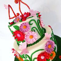 "Fairytale Garden" cake
