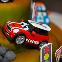 Racing car cake
