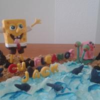 SPONGEBOB CAKE AND HIS FRIEND THE SNAIL