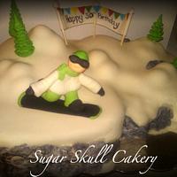 Snowboarder Cake