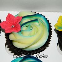 Turquoise cupcakes
