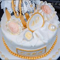 Gold and jewel cake