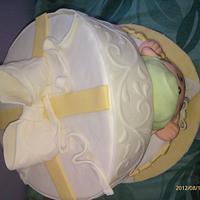 Baby Shower Hatbox Cake