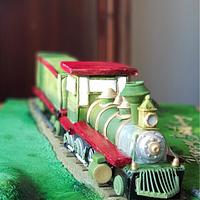 Old Classic Steam Train Cake 
