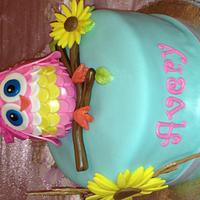"Avery" Owl cake