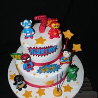Super Heroes cake