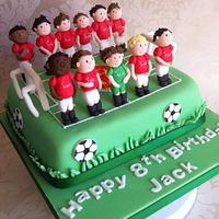Manchester United themed football cake