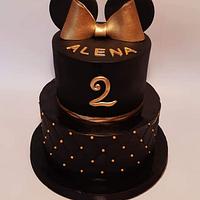 Black golden cake