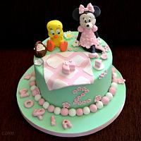 minnie and tweety picnic cake