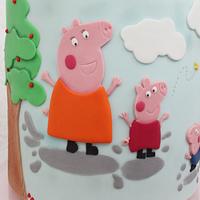Peppa Pig Family Birthday Cake