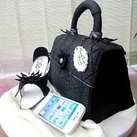 Designer bag, Shoe and an iPhone Birthday cake