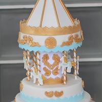 Carousel birthday cake 