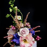 Festival Florals wedding cake