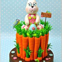 Easter Bunny and Carrots Cake 