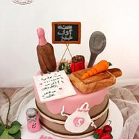 Beautiful Chef birthday cake 👩‍🍳
